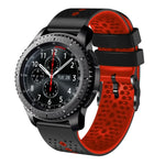 Dây đồng hồ silicone hai màu có lỗ 22mm, Dành cho Samsung Galaxy Watch3 45mm, Dành cho Samsung Galaxy Watch 46mm, Dành cho Samsung Gear S3 Classic, Dành cho Samsung Gear S3 Frontier