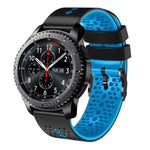 Dây đồng hồ silicone hai màu có lỗ 22mm, Dành cho Samsung Galaxy Watch3 45mm, Dành cho Samsung Galaxy Watch 46mm, Dành cho Samsung Gear S3 Classic, Dành cho Samsung Gear S3 Frontier