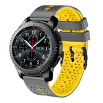Dây đồng hồ silicone hai màu có lỗ 22mm, Dành cho Samsung Galaxy Watch3 45mm, Dành cho Samsung Galaxy Watch 46mm, Dành cho Samsung Gear S3 Classic, Dành cho Samsung Gear S3 Frontier