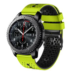 Dây đồng hồ silicone hai màu có lỗ 22mm, Dành cho Samsung Galaxy Watch3 45mm, Dành cho Samsung Galaxy Watch 46mm, Dành cho Samsung Gear S3 Classic, Dành cho Samsung Gear S3 Frontier