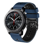 Dây đồng hồ silicone hai màu có lỗ 22mm, Dành cho Samsung Galaxy Watch3 45mm, Dành cho Samsung Galaxy Watch 46mm, Dành cho Samsung Gear S3 Classic, Dành cho Samsung Gear S3 Frontier