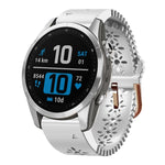 20mm Lady's Silicone Watch Band With Lace Punch, For Garmin Fenix 7S, For Garmin Fenix 7S Solar, For Garmin Fenix 7S Sapphire Solar, For Garmin Instinct 2S, For Garmin Fenix 6S, For Garmin Fenix 6S Pro