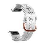 20mm Lady's Silicone Watch Band With Lace Punch, For Garmin Fenix 7S, For Garmin Fenix 7S Solar, For Garmin Fenix 7S Sapphire Solar, For Garmin Instinct 2S, For Garmin Fenix 6S, For Garmin Fenix 6S Pro