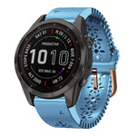 20mm Lady's Silicone Watch Band With Lace Punch, For Garmin Fenix 7S, For Garmin Fenix 7S Solar, For Garmin Fenix 7S Sapphire Solar, For Garmin Instinct 2S, For Garmin Fenix 6S, For Garmin Fenix 6S Pro