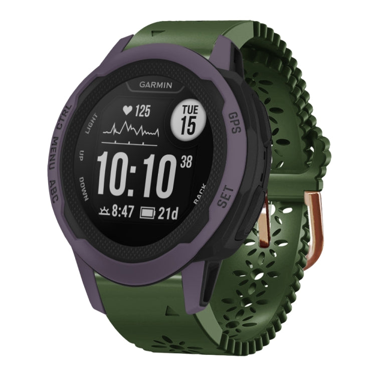 20mm Lady's Silicone Watch Band With Lace Punch, For Garmin Fenix 7S, For Garmin Fenix 7S Solar, For Garmin Fenix 7S Sapphire Solar, For Garmin Instinct 2S, For Garmin Fenix 6S, For Garmin Fenix 6S Pro