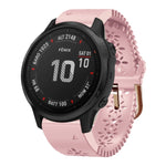 20mm Lady's Silicone Watch Band With Lace Punch, For Garmin Fenix 7S, For Garmin Fenix 7S Solar, For Garmin Fenix 7S Sapphire Solar, For Garmin Instinct 2S, For Garmin Fenix 6S, For Garmin Fenix 6S Pro