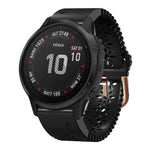 20mm Lady's Silicone Watch Band With Lace Punch, For Garmin Fenix 7S, For Garmin Fenix 7S Solar, For Garmin Fenix 7S Sapphire Solar, For Garmin Instinct 2S, For Garmin Fenix 6S, For Garmin Fenix 6S Pro