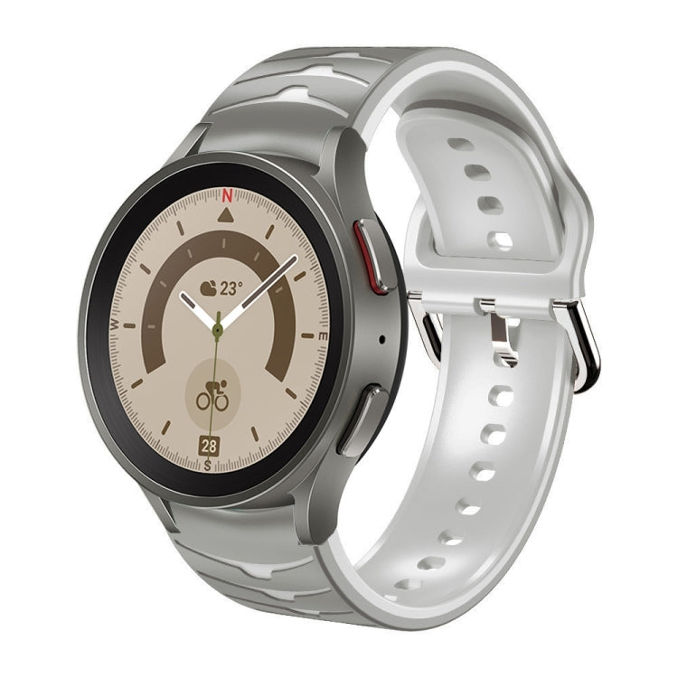 Curved Texture Silicone Watch Band, For Samsung Galaxy Watch 5 44mm, For Samsung Galaxy Watch 5 40mm, For Samsung Galaxy Watch 5 Pro 45mm