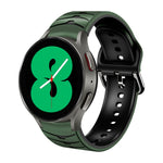 Dây đồng hồ silicone họa tiết cong, dành cho Samsung Galaxy Watch 4 44mm, Samsung Galaxy Watch 4 40mm, Samsung Galaxy Watch 4 Classic 42mm