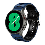 Dây đồng hồ silicone họa tiết cong, dành cho Samsung Galaxy Watch 4 44mm, Samsung Galaxy Watch 4 40mm, Samsung Galaxy Watch 4 Classic 42mm