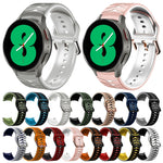 Dây đồng hồ silicone họa tiết cong, dành cho Samsung Galaxy Watch 4 44mm, Samsung Galaxy Watch 4 40mm, Samsung Galaxy Watch 4 Classic 42mm