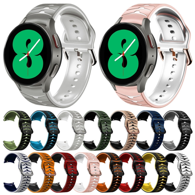 Dây đồng hồ silicone họa tiết cong, dành cho Samsung Galaxy Watch 4 44mm, Samsung Galaxy Watch 4 40mm, Samsung Galaxy Watch 4 Classic 42mm