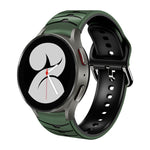 Dây đồng hồ silicone họa tiết cong, dành cho Samsung Galaxy Watch 4 44mm, Samsung Galaxy Watch 4 40mm, Samsung Galaxy Watch 4 Classic 42mm