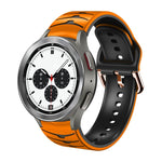 Dây đồng hồ silicone họa tiết cong, dành cho Samsung Galaxy Watch 4 44mm, Samsung Galaxy Watch 4 40mm, Samsung Galaxy Watch 4 Classic 42mm