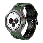 Dây đồng hồ silicone họa tiết cong, dành cho Samsung Galaxy Watch 4 44mm, Samsung Galaxy Watch 4 40mm, Samsung Galaxy Watch 4 Classic 42mm