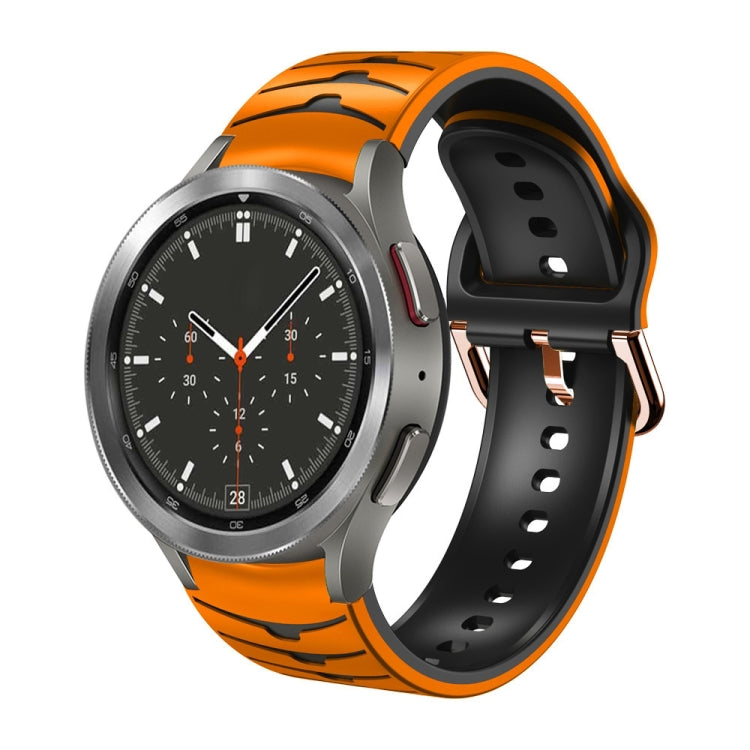 Dây đồng hồ silicone họa tiết cong, dành cho Samsung Galaxy Watch 4 Classic 46mm