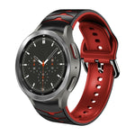 Dây đồng hồ silicone họa tiết cong, dành cho Samsung Galaxy Watch 4 Classic 46mm