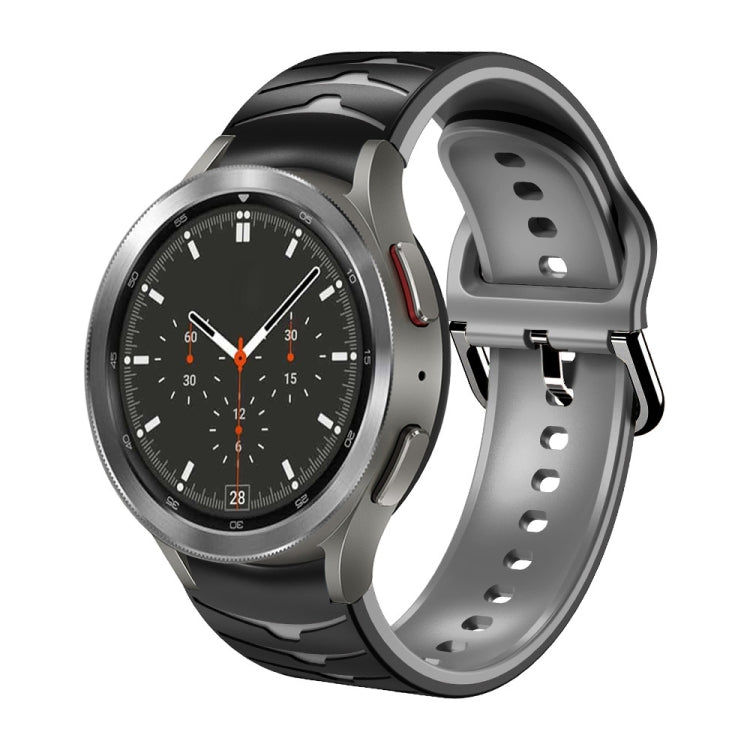 Dây đồng hồ silicone họa tiết cong, dành cho Samsung Galaxy Watch 4 Classic 46mm