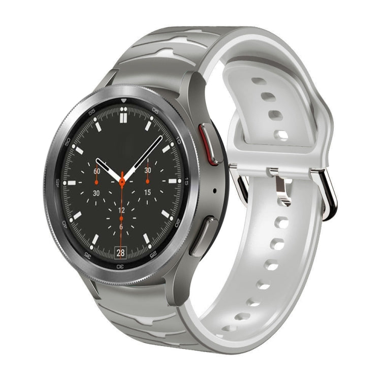 Dây đồng hồ silicone họa tiết cong, dành cho Samsung Galaxy Watch 4 Classic 46mm