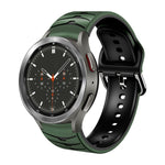 Dây đồng hồ silicone họa tiết cong, dành cho Samsung Galaxy Watch 4 Classic 46mm