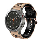 Dây đồng hồ silicone họa tiết cong, dành cho Samsung Galaxy Watch 4 Classic 46mm