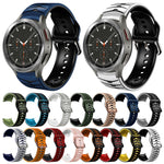 Dây đồng hồ silicone họa tiết cong, dành cho Samsung Galaxy Watch 4 Classic 46mm