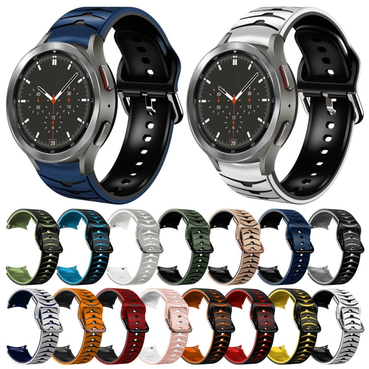 Dây đồng hồ silicone họa tiết cong, dành cho Samsung Galaxy Watch 4 Classic 46mm
