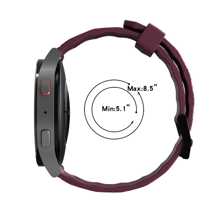 Dây đồng hồ silicone họa tiết cong, dành cho Samsung Galaxy Watch 4 Classic 46mm