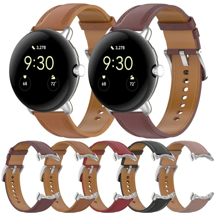 Dây đồng hồ da dập nổi may, Dùng cho Google Pixel Watch 4 / 3 / 2 / 1 41mm