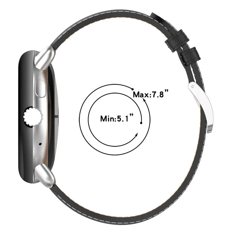 Dây đồng hồ da dập nổi may, Dùng cho Google Pixel Watch 4 / 3 / 2 / 1 41mm