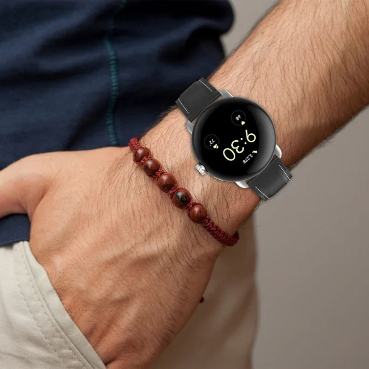 Dây đồng hồ da dập nổi may, Dùng cho Google Pixel Watch 4 / 3 / 2 / 1 41mm
