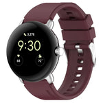 Dây đồng hồ silicone màu trơn có đầu nối kim loại, Dùng cho Google Pixel Watch 4 / 3 / 2 / 1 41mm