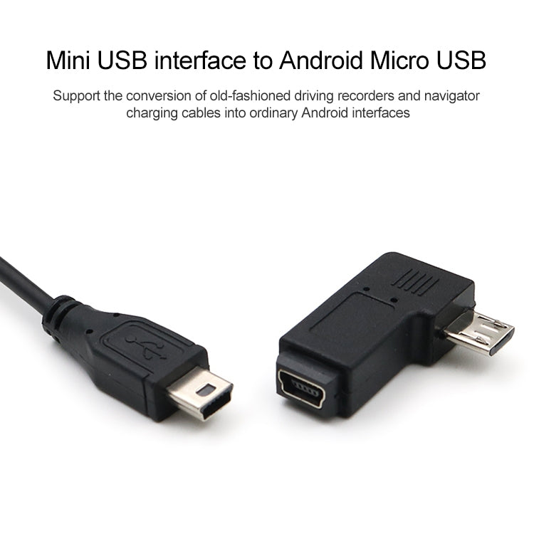 Bộ chuyển đổi Mini USB cái 90 độ sang Micro USB đực