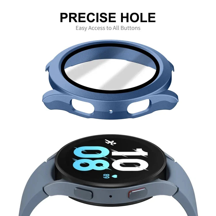 Ốp bảo vệ toàn diện khung PC chống nước ENKAY Hat-Prince cho Samsung Galaxy Watch4/5 44mm + kính cường lực 9H