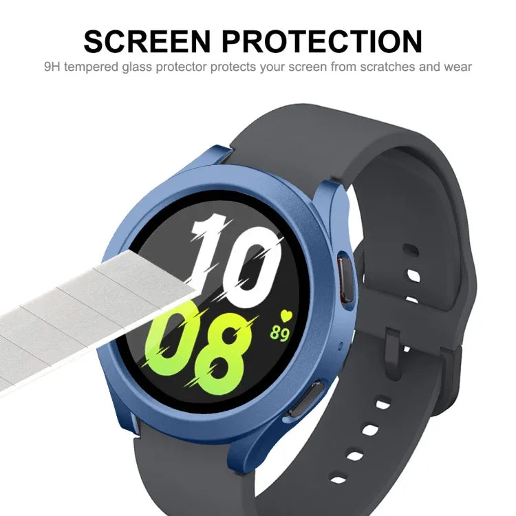 Ốp bảo vệ toàn diện khung PC chống nước ENKAY Hat-Prince cho Samsung Galaxy Watch4/5 44mm + kính cường lực 9H