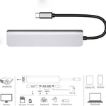 Hub USB C 7 trong 1 đa cổng USB C với HDMI, sạc PD 100W và đầu đọc thẻ SD/TF