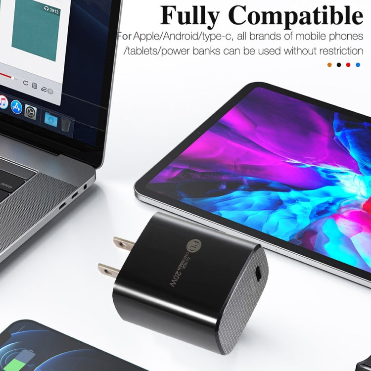 Sạc nhanh PD11 Mini cổng đơn PD3.0 USB-C / Type-C 20W cho dòng iPhone / iPad, phích cắm US, phích cắm US