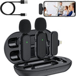 Bộ 2 micro cài áo không dây giảm tiếng ồn kèm hộp sạc, DS-MKFJ11IP
