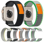 Dây đồng hồ nylon hai màu khóa dán, Dành cho Apple Watch Ultra 49mm, Dành cho Apple Watch Series 8&7 45mm/SE 2&6&SE&5&4 44mm, Dành cho Apple Watch Series 8&7 41mm/SE 2&6&SE&5&4 40mm