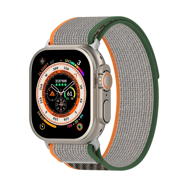 Dây đồng hồ nylon hai màu khóa dán, Dành cho Apple Watch Ultra 49mm, Dành cho Apple Watch Series 8&7 45mm/SE 2&6&SE&5&4 44mm, Dành cho Apple Watch Series 8&7 41mm/SE 2&6&SE&5&4 40mm