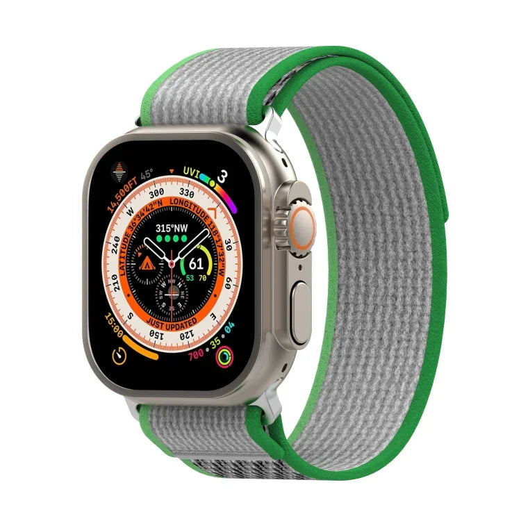 Dây đồng hồ nylon hai màu khóa dán, Dành cho Apple Watch Ultra 49mm, Dành cho Apple Watch Series 8&7 45mm/SE 2&6&SE&5&4 44mm, Dành cho Apple Watch Series 8&7 41mm/SE 2&6&SE&5&4 40mm