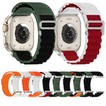 Dây đồng hồ nylon hai màu, Dành cho Apple Watch Ultra 49mm, Dành cho Apple Watch Series 8&7 45mm/SE 2&6&SE&5&4 44mm, Dành cho Apple Watch Series 8&7 41mm/SE 2&6&SE&5&4 40mm