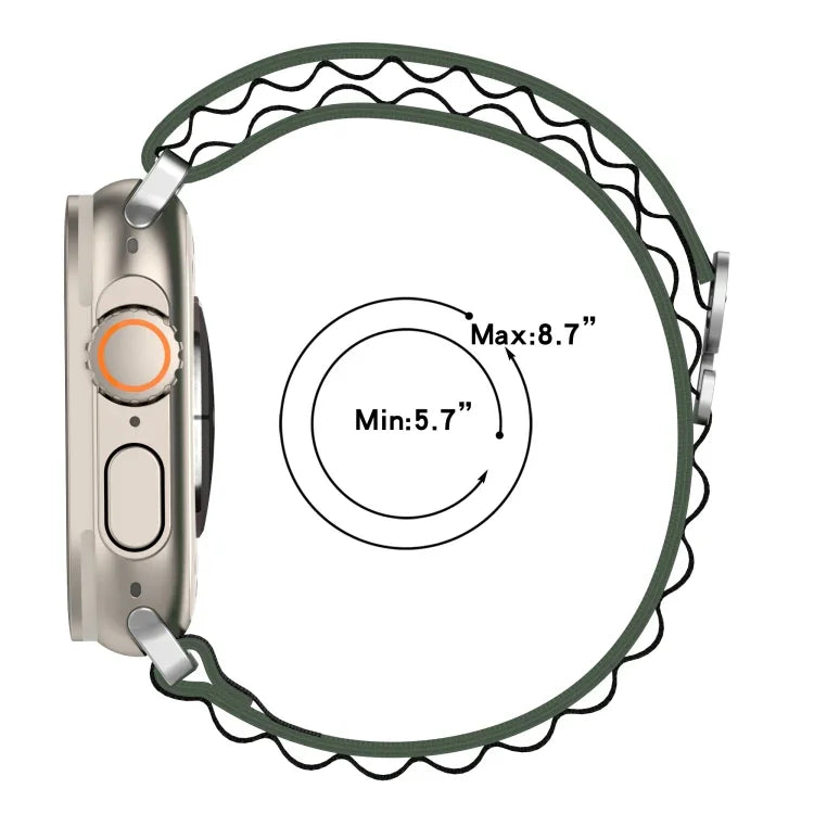 Dây đồng hồ nylon hai màu, Dành cho Apple Watch Ultra 49mm, Dành cho Apple Watch Series 8&7 45mm/SE 2&6&SE&5&4 44mm, Dành cho Apple Watch Series 8&7 41mm/SE 2&6&SE&5&4 40mm