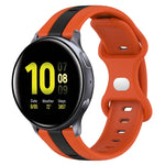 Dây đồng hồ silicone hai màu khóa bướm 20mm, cho Samsung Galaxy Watch Active 2 44mm, cho Samsung Galaxy Watch 42mm