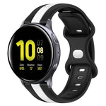 Dây đồng hồ silicone hai màu khóa bướm 20mm, cho Samsung Galaxy Watch Active 2 44mm, cho Samsung Galaxy Watch 42mm