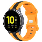 Dây đồng hồ silicone hai màu khóa bướm 20mm, cho Samsung Galaxy Watch Active 2 44mm, cho Samsung Galaxy Watch 42mm