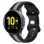Dây đồng hồ silicone hai màu khóa bướm 20mm, cho Samsung Galaxy Watch Active 2 44mm, cho Samsung Galaxy Watch 42mm