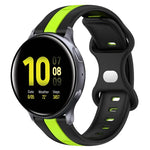 Dây đồng hồ silicone hai màu khóa bướm 20mm, cho Samsung Galaxy Watch Active 2 44mm, cho Samsung Galaxy Watch 42mm