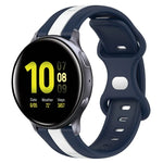 Dây đồng hồ silicone hai màu khóa bướm 20mm, cho Samsung Galaxy Watch Active 2 44mm, cho Samsung Galaxy Watch 42mm