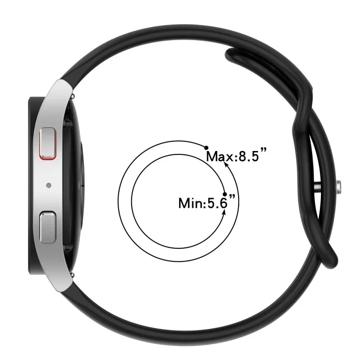 Dây đồng hồ silicone hai màu khóa bướm 20mm, cho Samsung Galaxy Watch Active 2 44mm, cho Samsung Galaxy Watch 42mm